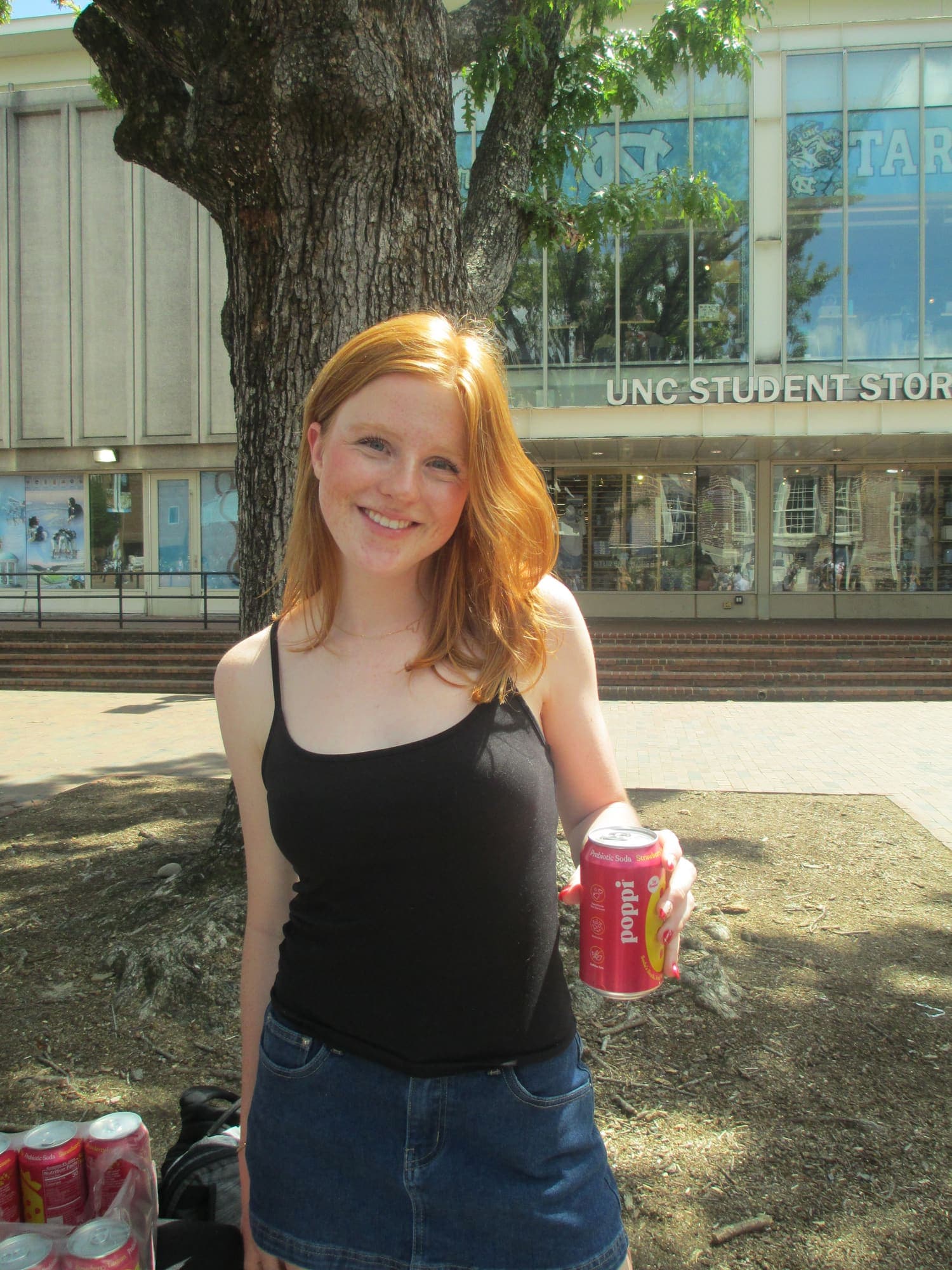 A member at Puppies & PCT outside Student Stores